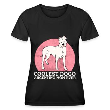 Dogo Argentino Maman Chien Propriétaire Cadeau - T-shirt sport Femme - noir - Devant - AI Model Female 172 light (172cm)