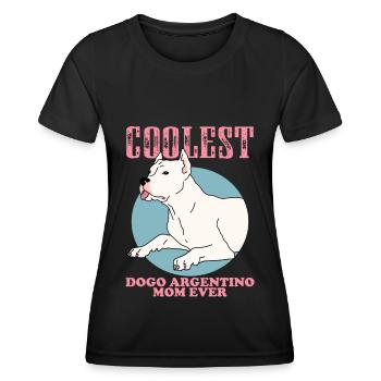 Dogo Argentino Maman Chien Propriétaire Cadeau - T-shirt sport Femme - noir - Devant - AI Model Female 172 light (172cm)