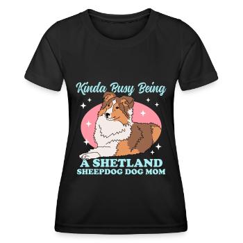 Shetland Sheepdog Mom Sheltie Maîtresse Cadeau - T-shirt sport Femme - noir - Devant - AI Model Female 172 light (172cm)