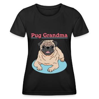 Carlin Grand-mère Propriétaire de chien Chien Maman Cadeau - T-shirt sport Femme - noir - Devant - AI Model Female 172 light (172cm)