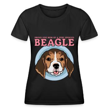 Beagle Mom Dog Mom Dog Owner Gift - Women's Functional T-Shirt - black - Front - AI Model Female 172 light (172cm)