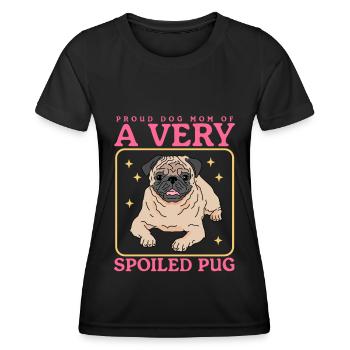 Mops Mom Hundeliebhaber Hundebesitzerin Geschenk - Frauen Funktions-T-Shirt - Schwarz - Vorne - AI Model Female 172 light (172cm)