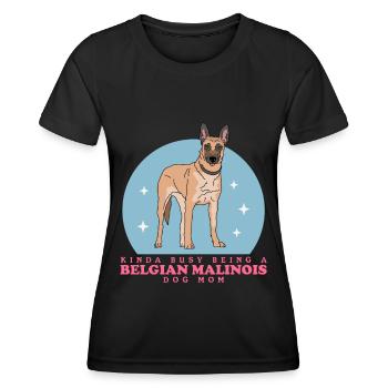 Belgian Malinois Mom Hundebesitzer Hunde Geschenk - Frauen Funktions-T-Shirt - Schwarz - Vorne - AI Model Female 172 light (172cm)