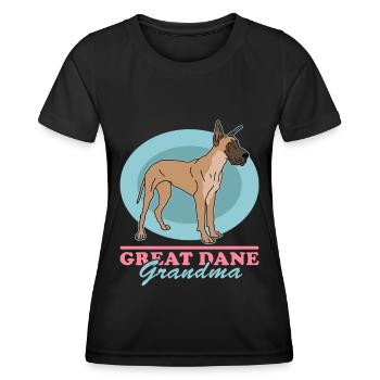 Deutsche Dogge | Hunde Hundebesitzerin Geschenk - Frauen Funktions-T-Shirt - Schwarz - Vorne - AI Model Female 172 light (172cm)