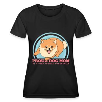 Poméranien Maman Zwergspitz Propriétaire de chien Cadeau - T-shirt sport Femme - noir - Devant - AI Model Female 172 light (172cm)