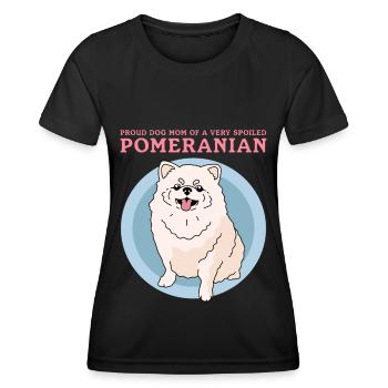 Poméranien Maman Propriétaire de chien Zwergspitz Cadeau - T-shirt sport Femme - noir - Devant - AI Model Female 172 light (172cm)