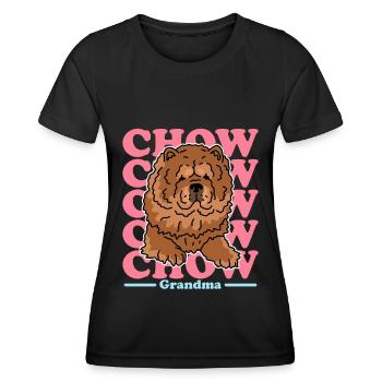 Chow Chow Grandma Hunde Hundebesitzerin Geschenk - Frauen Funktions-T-Shirt - Schwarz - Vorne - AI Model Female 172 light (172cm)