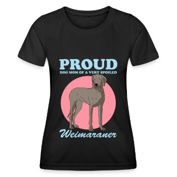 Weimaraner Mom Dog Dog Owner Gift - Women's Functional T-Shirt - black - Front - AI Model Female 172 light (172cm)