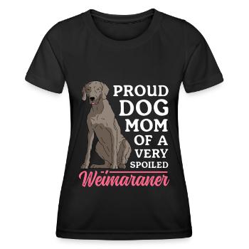 Weimaraner Mom Hunde Hundebesitzerin Geschenk - Frauen Funktions-T-Shirt - Schwarz - Vorne - AI Model Female 172 light (172cm)