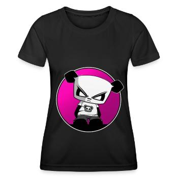 Gaming Panda Gangsta Panda lustig süß cool - Frauen Funktions-T-Shirt - Schwarz - Vorne - AI Model Female 172 light (172cm)
