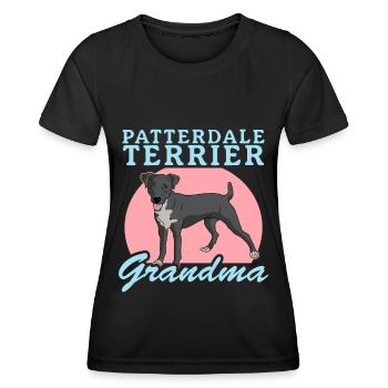 Patterdale Terrier Grandma Dog Owner Gift - Women's Functional T-Shirt - black - Front - AI Model Female 172 light (172cm)