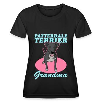 Patterdale Terrier Grandma Dog Owner Gift - Women's Functional T-Shirt - black - Front - AI Model Female 172 light (172cm)