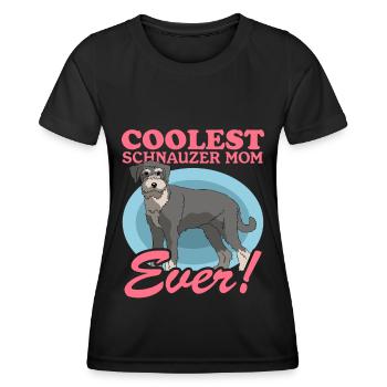 Schnauzer Mom Dog Dog Owner Gift - Women's Functional T-Shirt - black - Front - AI Model Female 172 light (172cm)