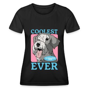 Schnauzer Mom Dog Dog Owner Gift - Women's Functional T-Shirt - black - Front - AI Model Female 172 light (172cm)