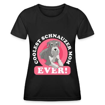 Schnauzer Mom | Dog Dog Owner Gift - Women's Functional T-Shirt - black - Front - AI Model Female 172 light (172cm)