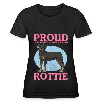 Rottweiler Maman | Propriétaire de chien Cadeau de chien - T-shirt sport Femme - noir - Devant - AI Model Female 172 light (172cm)
