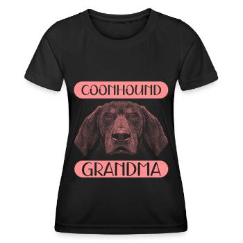 Coonhound Grandma Dog Owner Mistress Gift - Women's Functional T-Shirt - black - Front - AI Model Female 172 light (172cm)