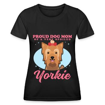 Yorkshire Terrier Maman Yorkie Chien Propriétaire Cadeau - T-shirt sport Femme - noir - Devant - AI Model Female 172 light (172cm)
