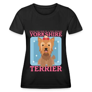 Yorkshire Terrier Maman Chien Propriétaire Cadeau - T-shirt sport Femme - noir - Devant - AI Model Female 172 light (172cm)