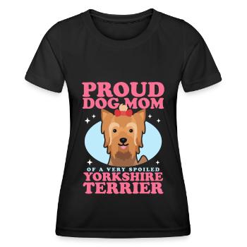 Yorkshire Terrier Maman Chien Chien Propriétaire Cadeau - T-shirt sport Femme - noir - Devant - AI Model Female 172 light (172cm)