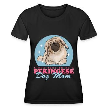 Pékinois Maman Pekinese Dog Owner Cadeau - T-shirt sport Femme - noir - Devant - AI Model Female 172 light (172cm)