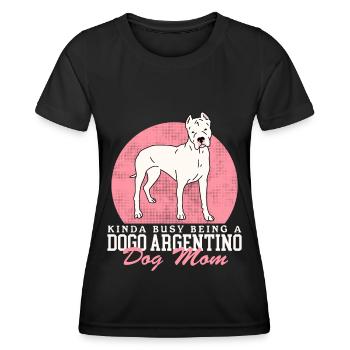 Dogo Argentino Mom Dog Dog Owner Gift - Women's Functional T-Shirt - black - Front - AI Model Female 172 light (172cm)