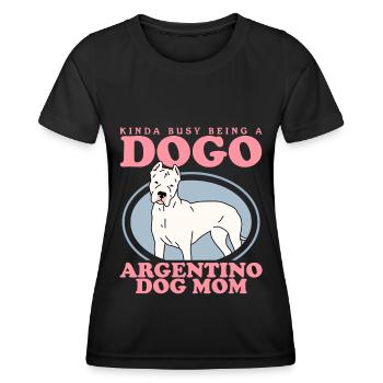 Dogo Argentino Mom | Dog Dog Owner Gift - Women's Functional T-Shirt - black - Front - AI Model Female 172 light (172cm)