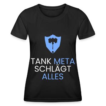 Tank Meta gewinnt - Frauen Funktions-T-Shirt - Schwarz - Vorne - AI Model Female 172 light (172cm)
