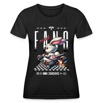Voiture de course Catch Me Bunny Racer - T-shirt sport Femme - noir - Devant - AI Model Female 172 light (172cm)
