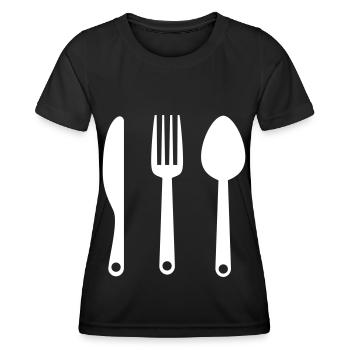 Fork Cutlery - Women's Functional T-Shirt - black - Front - AI Model Female 172 light (172cm)