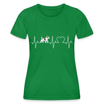 Jack Russell Terrier Heartbeat Terrier ECG Chiens - T-shirt sport Femme - vert - Devant - AI Model Female 172 dark (172cm)