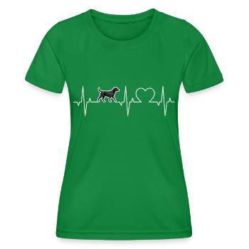 Labrador Retriever Heartbeat Chiens ECG Labrador - T-shirt sport Femme - vert - Devant - AI Model Female 172 dark (172cm)