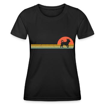 Rétro Chihuahua Vintage Chien Propriétaire Chihuahua - T-shirt sport Femme - noir - Devant - AI Model Female 172 light (172cm)