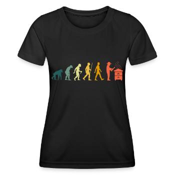 Imker Evolution Biene Retro Vintage Honig Bienen - Frauen Funktions-T-Shirt - Schwarz - Vorne - AI Model Female 172 light (172cm)