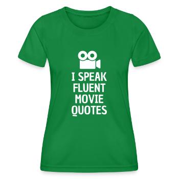 Filme Zitate Wissen schauspieler nerd geschenk - Frauen Funktions-T-Shirt - Kelly Green - Vorne - AI Model Female 172 dark (172cm)