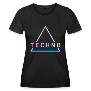 Techno - Women's Functional T-Shirt - black - Front - AI Model Female 172 light (172cm)