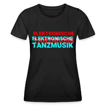 Elektronische Tanzmusik - Frauen Funktions-T-Shirt - Schwarz - Vorne - AI Model Female 172 light (172cm)