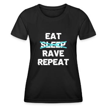 Rave - Frauen Funktions-T-Shirt - Schwarz - Vorne - AI Model Female 172 light (172cm)