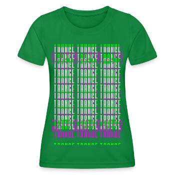 Trance Raver Techno Electro music edm dubstep - Women's Functional T-Shirt - kelly green - Front - AI Model Female 172 dark (172cm)