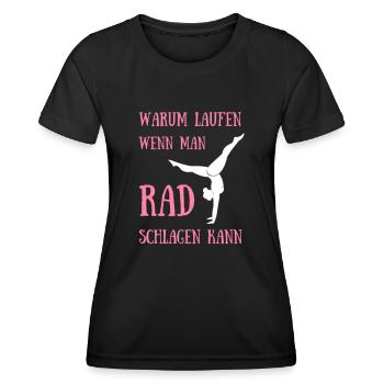 Turnen Gymnastik geschenk verein sport akrobatik - Frauen Funktions-T-Shirt - Schwarz - Vorne - AI Model Female 172 light (172cm)