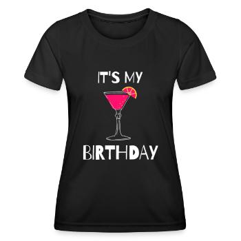 Fête d’anniversaire club fête club - T-shirt sport Femme - noir - Devant - AI Model Female 172 light (172cm)