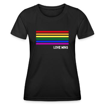 lgbtq, lgbt, gay pride, gay, rainbow, pride - Women's Functional T-Shirt - black - Front - AI Model Female 172 light (172cm)