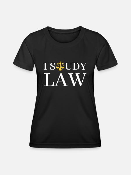 Law droit étudiant université tribunal avocat - T-shirt sport Femme - noir