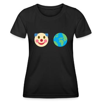 Clown world politique en ligne meme internet honk blague - T-shirt sport Femme - noir - Devant - AI Model Female 172 light (172cm)
