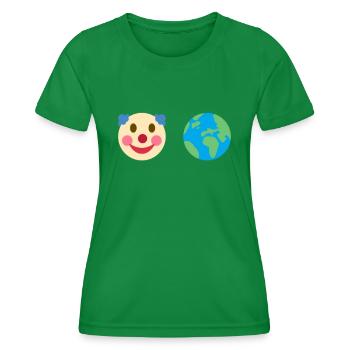 Clown world politique en ligne meme internet honk blague - T-shirt sport Femme - vert - Devant - AI Model Female 172 dark (172cm)