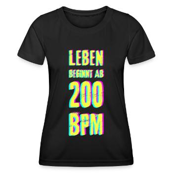 Techno rave bass DJ trance house geschenk musik - Frauen Funktions-T-Shirt - Schwarz - Vorne - AI Model Female 172 light (172cm)