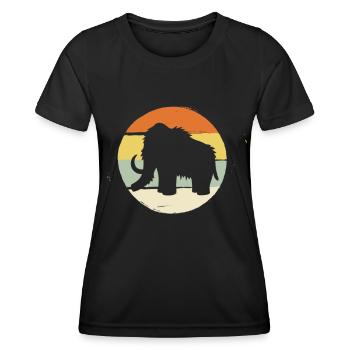 Mammut steinzeit urzeit rüssel stoßzähne geschenk - Frauen Funktions-T-Shirt - Schwarz - Vorne - AI Model Female 172 light (172cm)