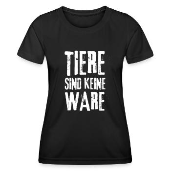 Veganismus veganerin tierfreund tierrecht geschenk - Frauen Funktions-T-Shirt - Schwarz - Vorne - AI Model Female 172 light (172cm)