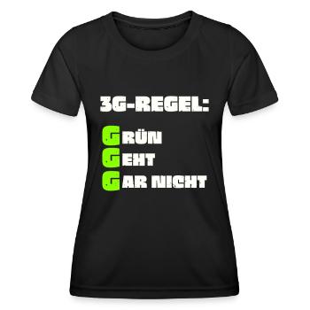 Politik Freiheit Grüne Sozialismus wählen lustig - Frauen Funktions-T-Shirt - Schwarz - Vorne - AI Model Female 172 light (172cm)