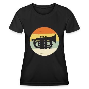 Cornet wind instrument musikverein orchester - Women's Functional T-Shirt - black - Front - AI Model Female 172 light (172cm)